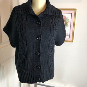 lauren hansen Black Short Sleeve Sweater
